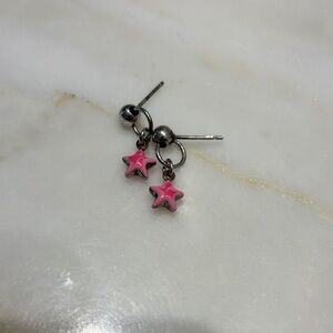 Pink Star Earrings for Kids